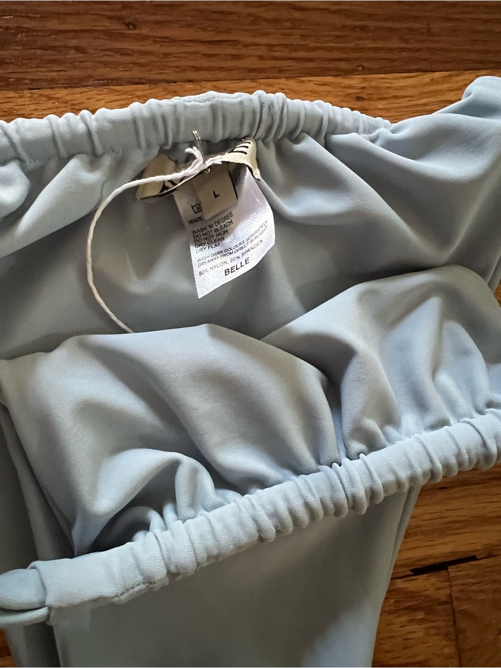 NWT Belle the Label Swim - Light Blue “ash” High-Cut Bikini “Bare” Bottom - Picture 6 of 6